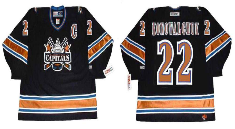 2019 Men Washington Capitals #22 Konowalchuk black CCM NHL jerseys